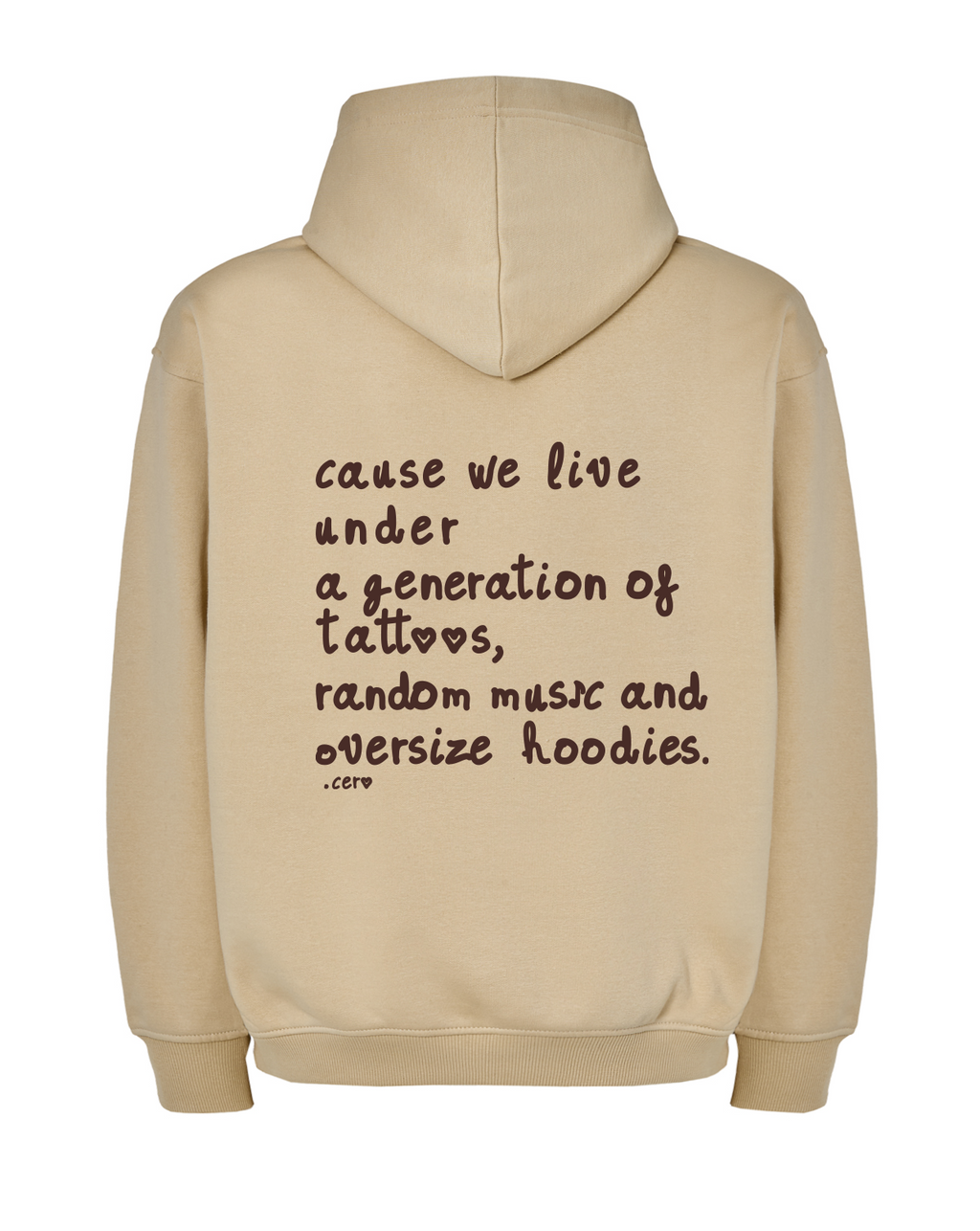 Sudadera oversize beige